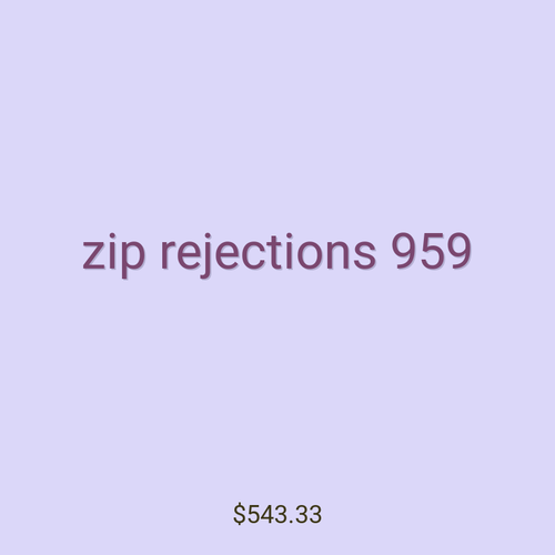 zip rejections 959
