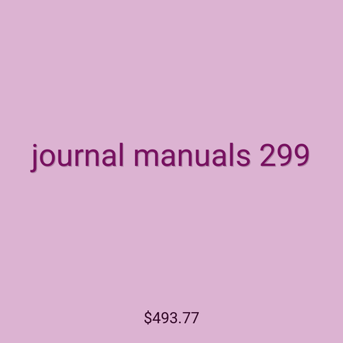 journal manuals 299