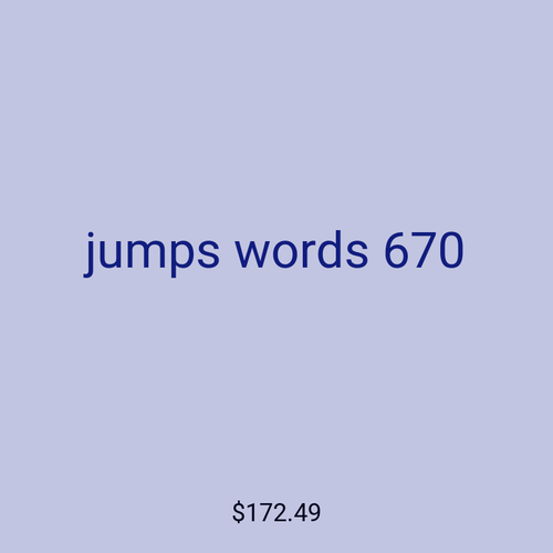 jumps words 670