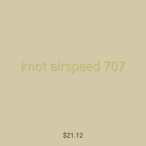 knot airspeed 707