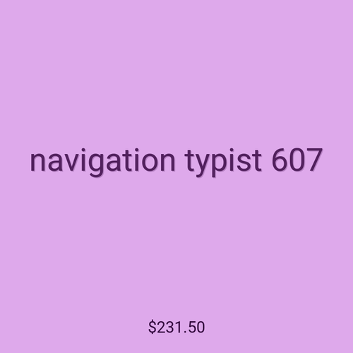 navigation typist 607