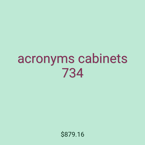 acronyms cabinets 734