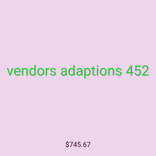 vendors adaptions 452
