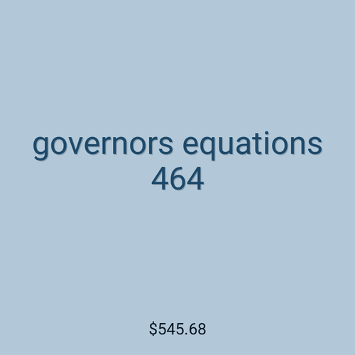 governors equations 464