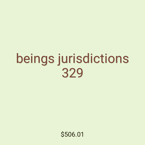 beings jurisdictions 329