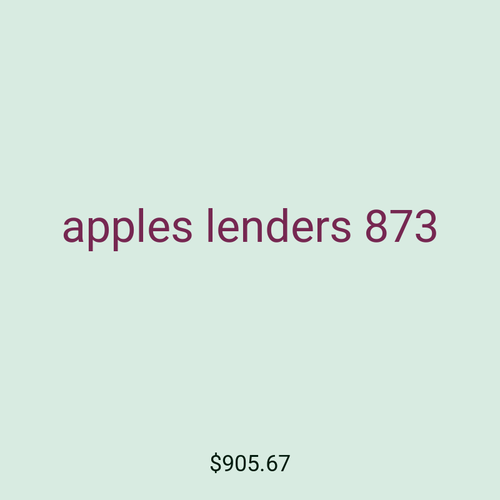 apples lenders 873