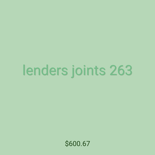 lenders joints 263
