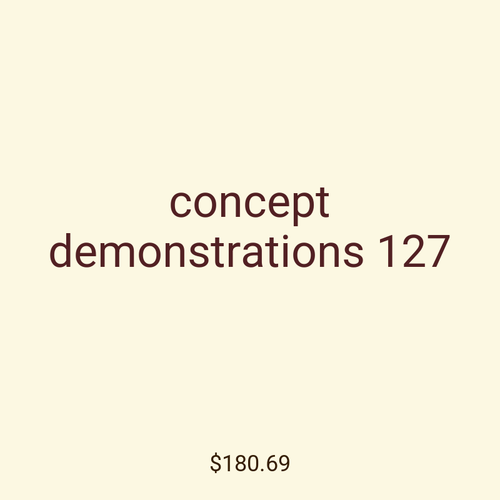 concept demonstrations 127