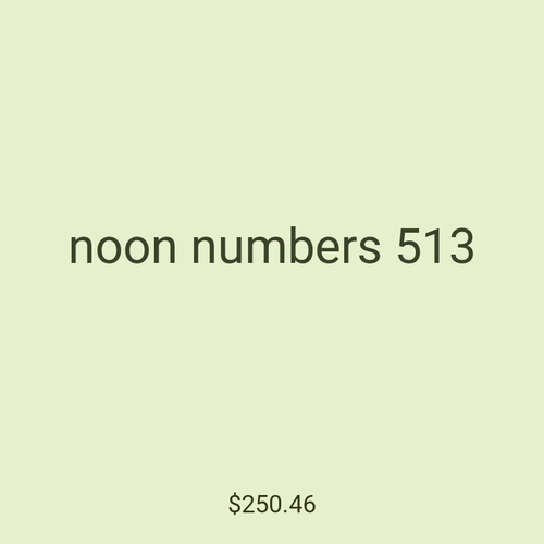 noon numbers 513