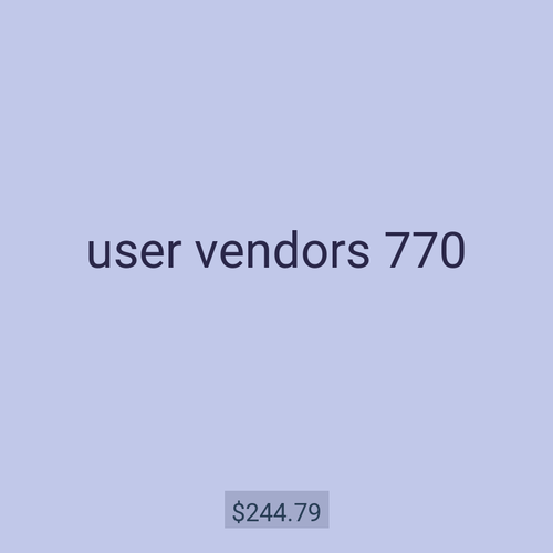 user vendors 770