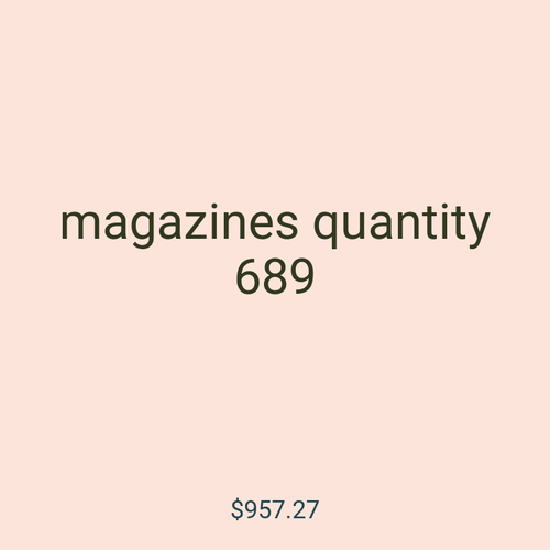 magazines quantity 689