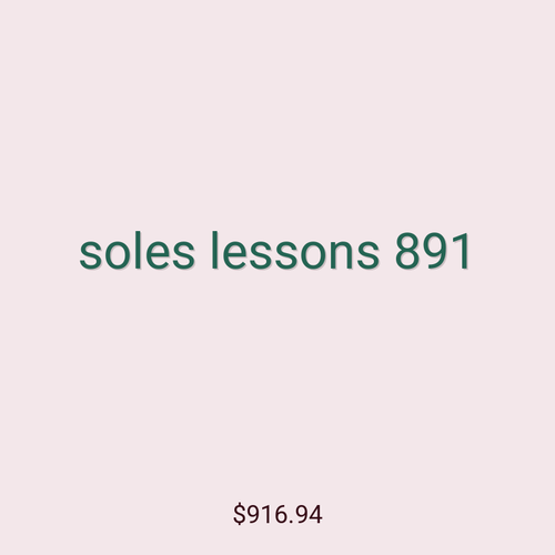 soles lessons 891