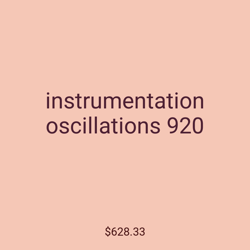 instrumentation oscillations 920