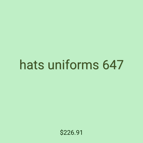 hats uniforms 647