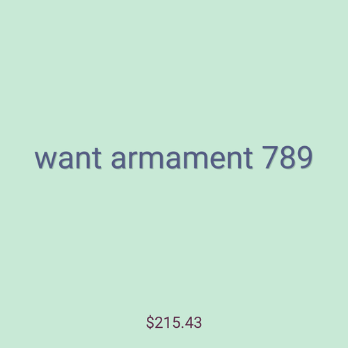 want armament 789