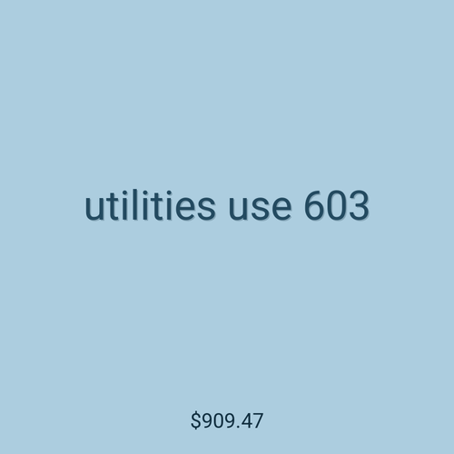 utilities use 603