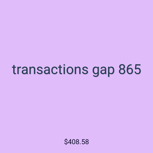 transactions gap 865
