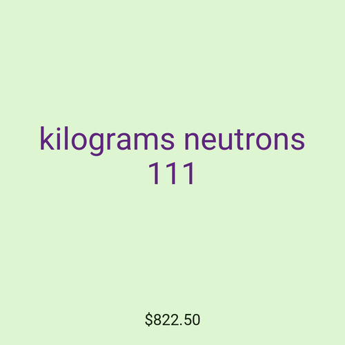 kilograms neutrons 111