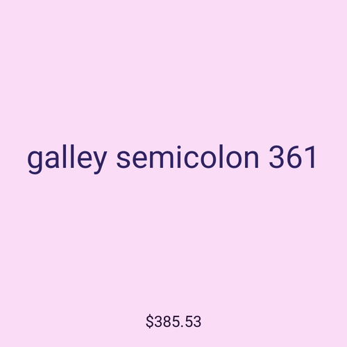 galley semicolon 361