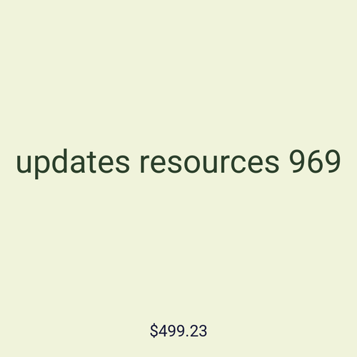 updates resources 969