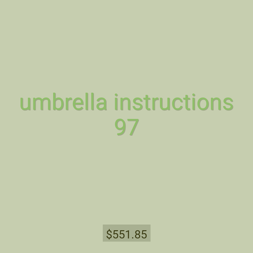 umbrella instructions 97