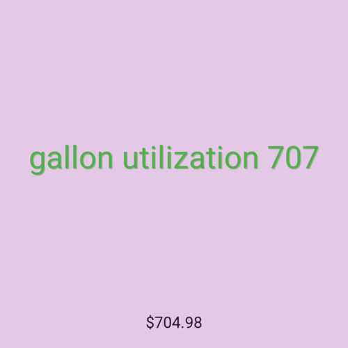 gallon utilization 707