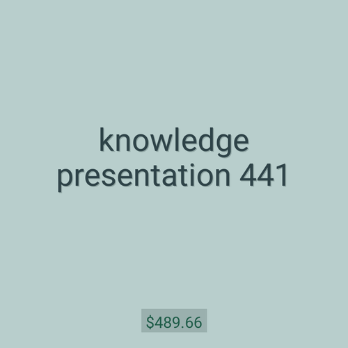 knowledge presentation 441