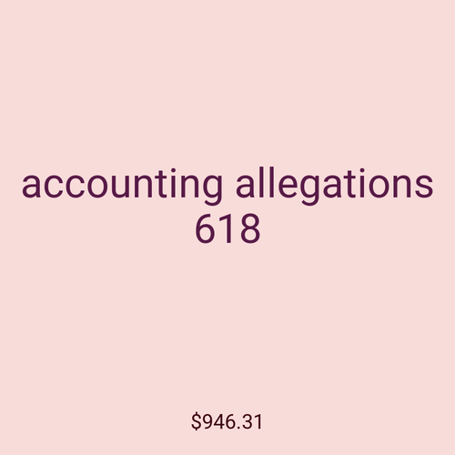accounting allegations 618