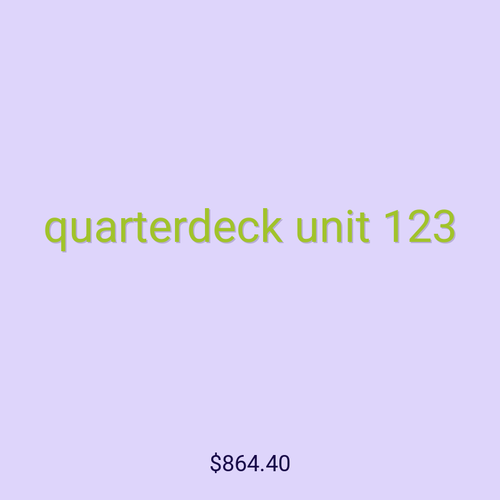quarterdeck unit 123