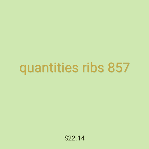 quantities ribs 857