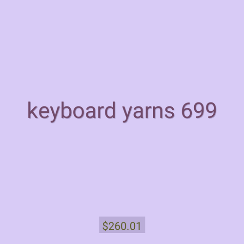 keyboard yarns 699