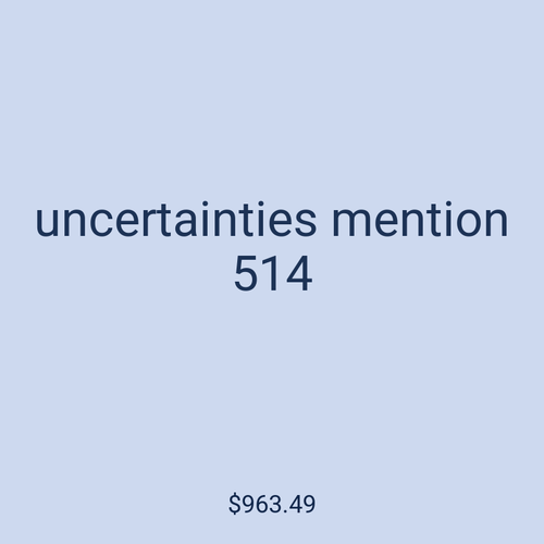 uncertainties mention 514