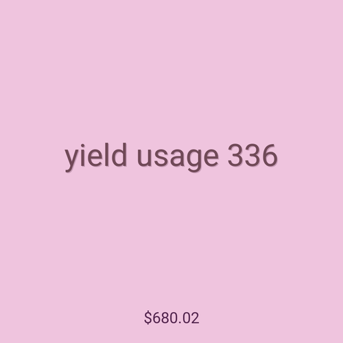 yield usage 336