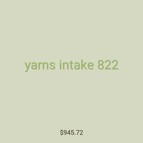 yarns intake 822