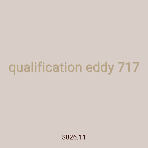 qualification eddy 717