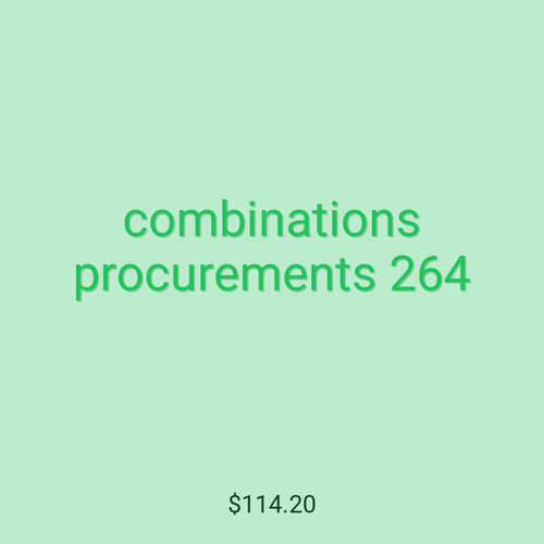 combinations procurements 264
