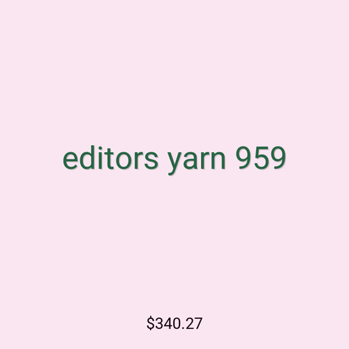 editors yarn 959