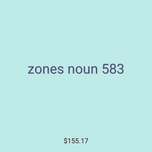 zones noun 583