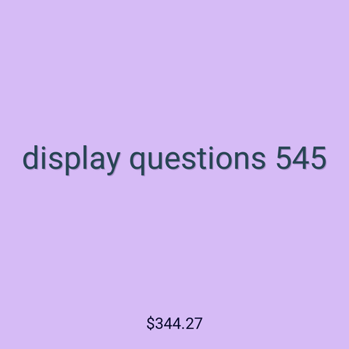display questions 545