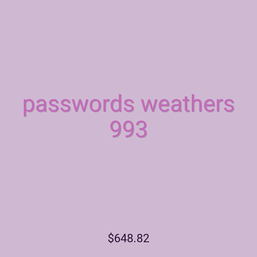 passwords weathers 993