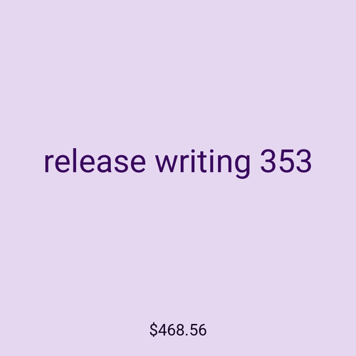 release writing 353