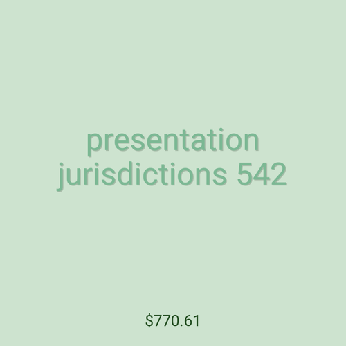 presentation jurisdictions 542