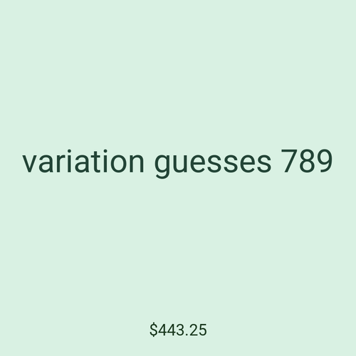 variation guesses 789
