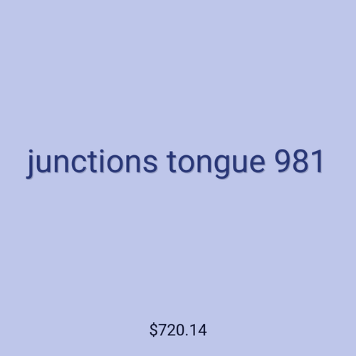junctions tongue 981