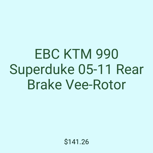 EBC KTM 990 Superduke 05-11 Rear Brake Vee-Rotor