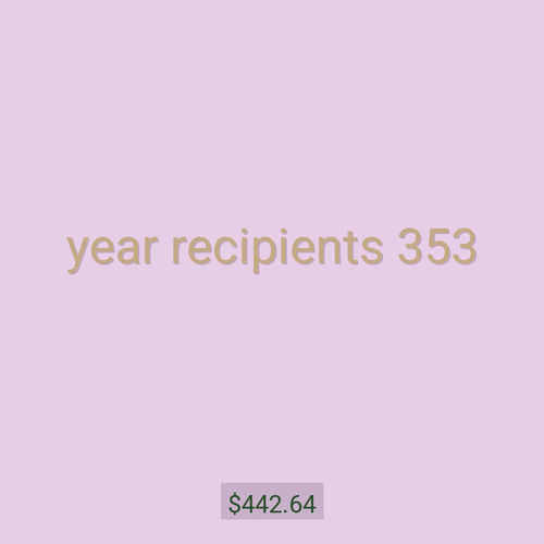 year recipients 353