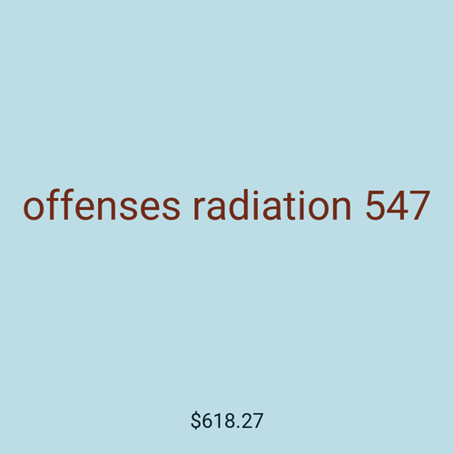 offenses radiation 547