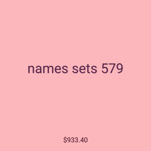 names sets 579