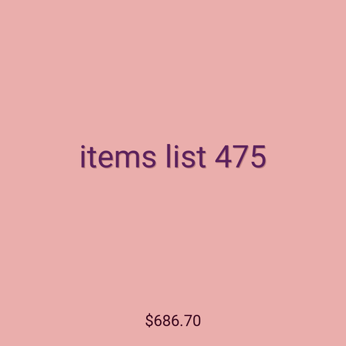 items list 475