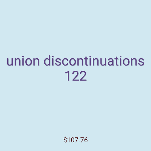 union discontinuations 122